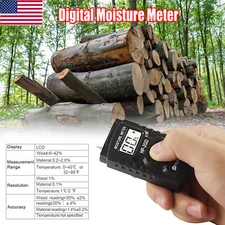 Digital Moisture Meter Damp Detector Humidity Tester for Wood Wall Concrete USA