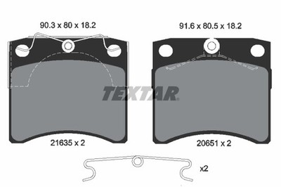 BREMSBELAGSATZ FÜR VW - TEXTAR 2163501