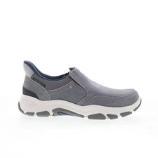 Rockport Reece RMREECE Mens Gray Wide Leather Lifestyle Sneakers Shoes