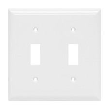 Double Wall Plates Cover, 2 Gang, Light switch cover, 0.32" x 4.47", Outlet C...