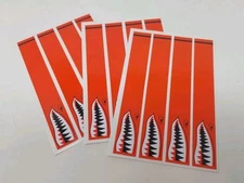 12pk 7" Arrow Wraps: Fire Orange Shark Bomber: 1 Dozen Vinyl Stickers: 1" Wide