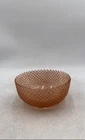 Pink Depression Glass Diamond Pattern Round Shape Large Serving bowl