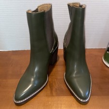 Women s Crown Vintage Pimmy Bootie Olive Size 8 1/2M sc1