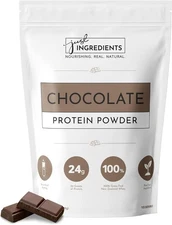 Just Ingredients Chocolate Protein Powder, 24g Protein, Grass-Fed Whey