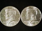1983-P and D Kennedy Half Dollars (2 coins) AU++. Free Shipping!
