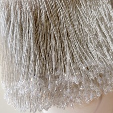 Elegant Beaded Tassel Fringe Embellishment Satin Ribbon Trim for Costumes