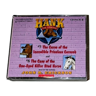 Hank the Cowdog 7 & 8 Audio Book 6 CDs +Songs Read by Author John Erickson CD A+ - Image 1 of 3