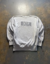 Vintage 90  s Champion Reverse Weave Michigan Wolverines Gray Sweatshirt-Size XXL