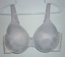 VANITY FAIR BEAUTY BACK SMOOTHER W/LACE UNDERWIRE BRA 76382 SZ 40DD LIGHT GRAY