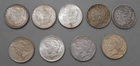 Lot of (9) SILVER DOLLARS DOLLARS  90% SILVER  (5) MORGANS & (4) PEACE 1926 1934
