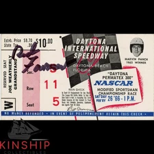 Red Farmer signed 1966 Daytona Permatex 300 Ticket JSA COA NASCAR Auto Z2308