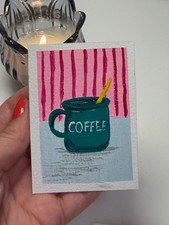 ACEO Original Mini Painting/ Warm Coffee