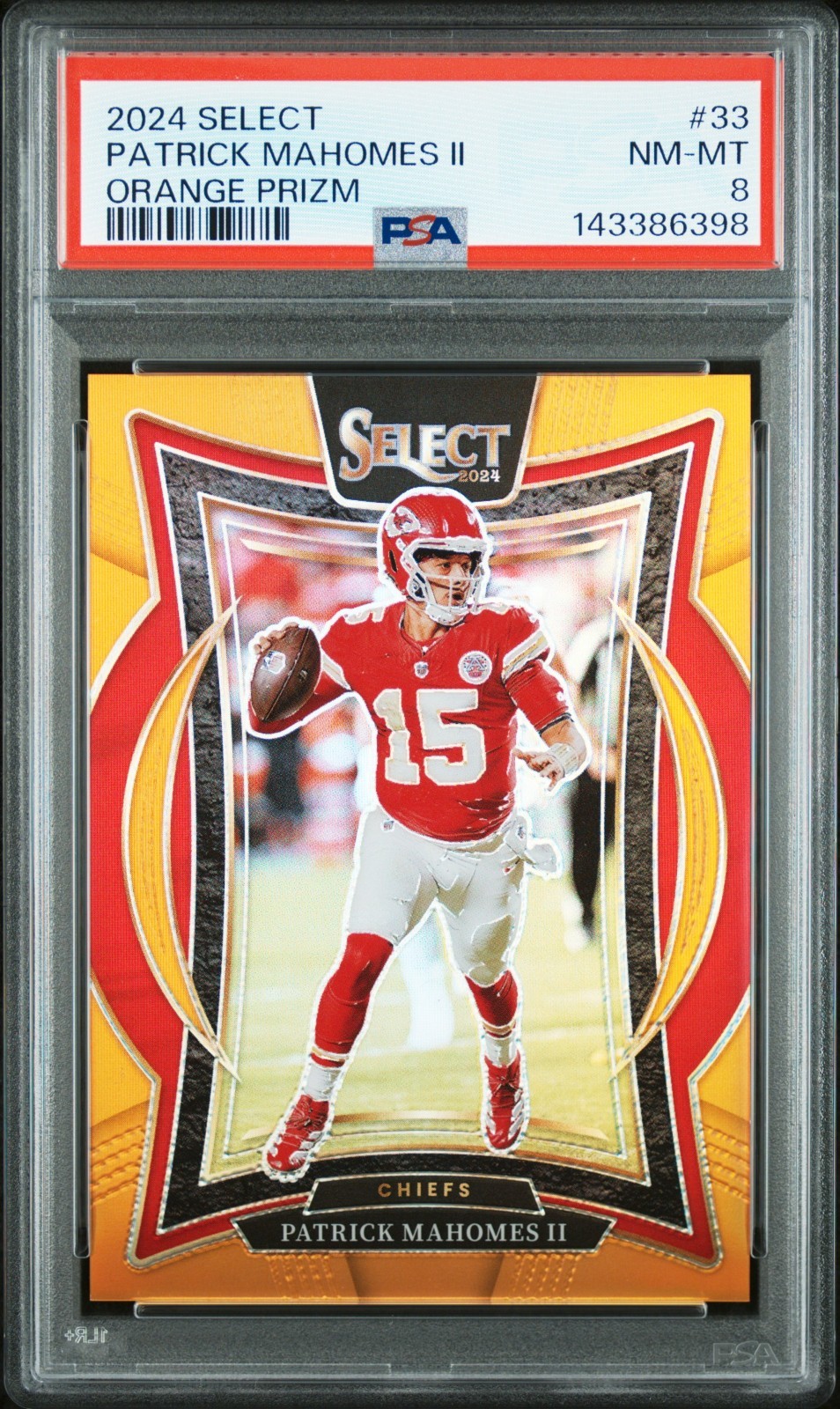 2024 Panini Select Patrick Mahomes II Orange Prizm #/49 Concourse SSP Graded