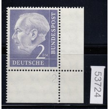 Bund 1954, Mich.-Nr.: 195 w **  FN 2  Eckrand glattes gummi   Z&auml;hnung A
