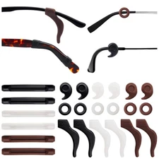 Benvo 12 Pairs Eyeglasses Retainers Silicone Glasses Temple Holders Anti-slip...