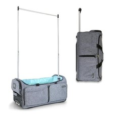 Dance Bag with Garment Rack - Wheeled 28 Inch Collapsible Travel Bag, Grey 28"