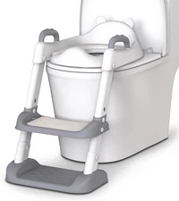 HBTower Potty Training Seat with Step Stool Ladder for Toddlers, Adjustable Kids