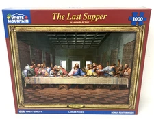 White Mountain The Last Supper Jigsaw Puzzle 1000 Pc Larger Pieces 24 x 30 New