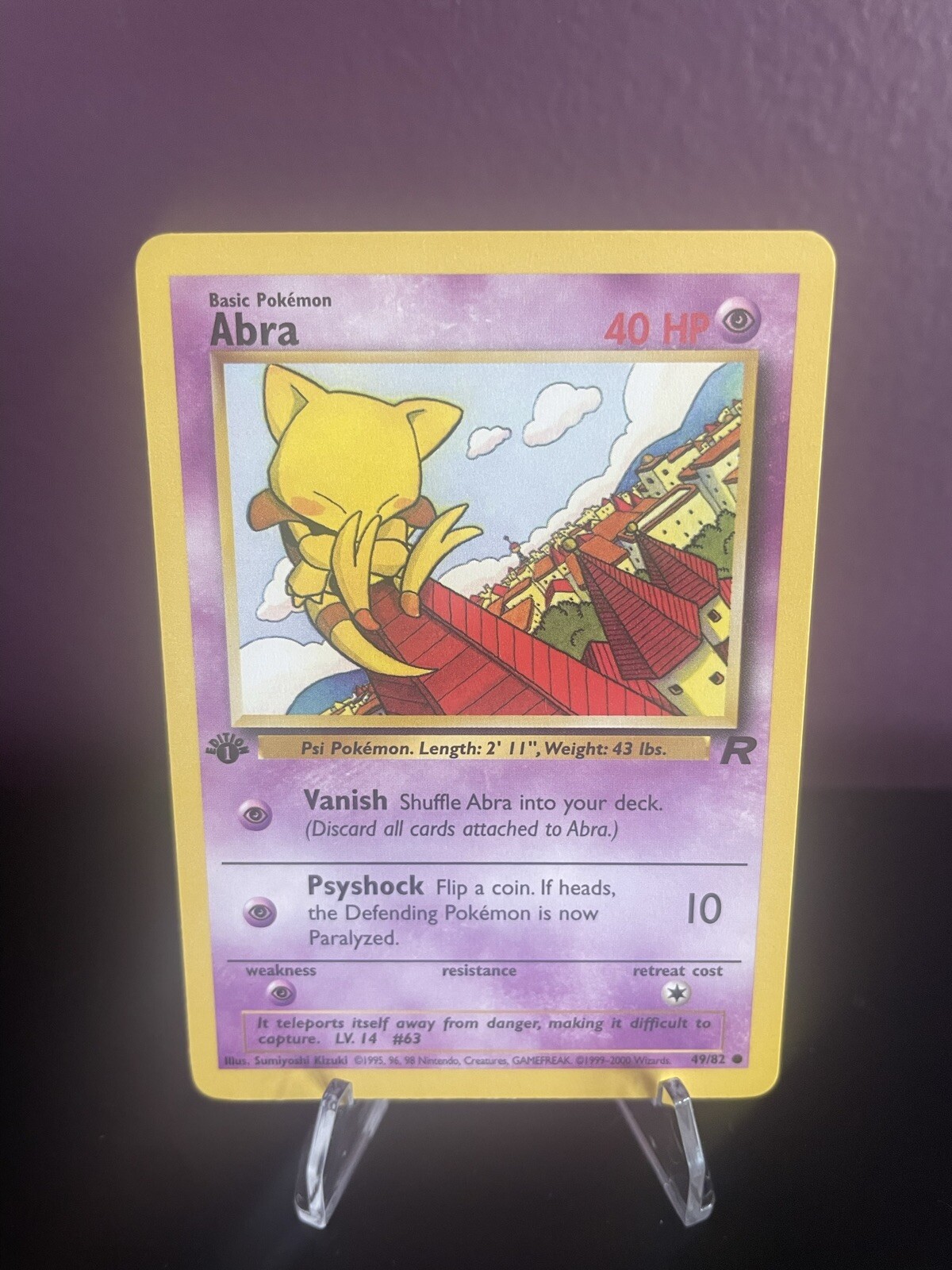Abra 🔥 1st Edition Team Rocket 49/82 🔥Pokemon TCG 🔥 NM Common