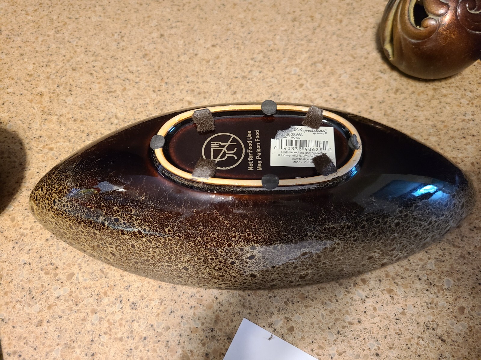 Hosley Brown Decorative Bowl Tray and Orb Three Ball Set eBay