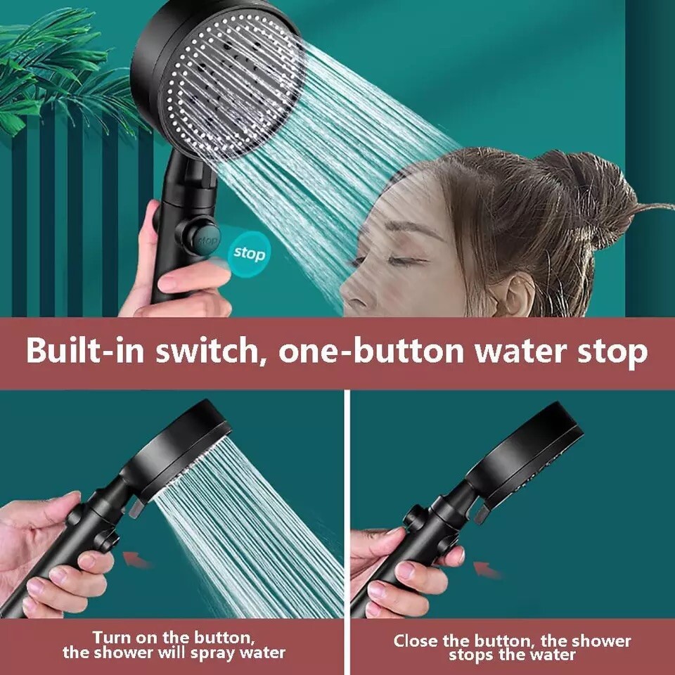 RV 5 Mode High Pressure Showerhead Handheld Shower Head (ONLY) W ON/Off