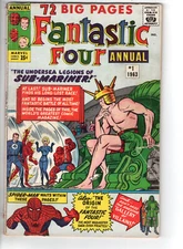 FANTASTIC FOUR ANNUAL #1 (1963) - GRADE 4.0 - MARVEL 1ST APP KRANG LADY DORMA