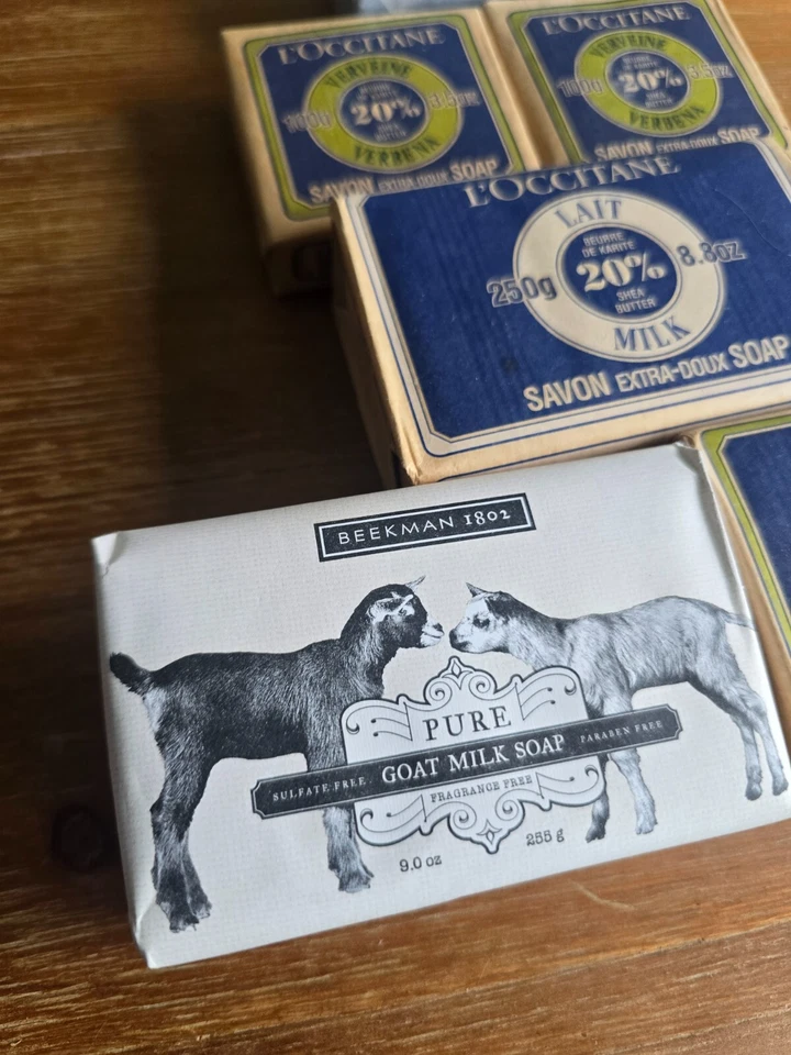 NEW Set of 6 L’OCCITANE Milk Soap Beekman 1802 Bars Various Sizes - Image 3 of 4