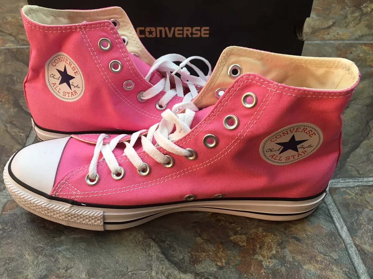 mønt i gang Rejsende købmand Converse Chuck Taylor All Star High Top Pink Shoes Sneakers NOS Mens Sz  8.5-10.5 | eBay