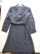 Shein Women's Sz S Wrap Dress Dark Gray Midi