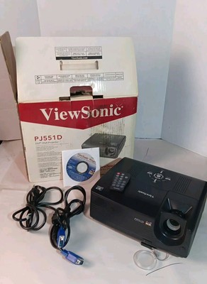 ViewSonic PJ551D DLP Projector Native 1024 X 768 XGA Only 19 Lamp Hours W/Remote