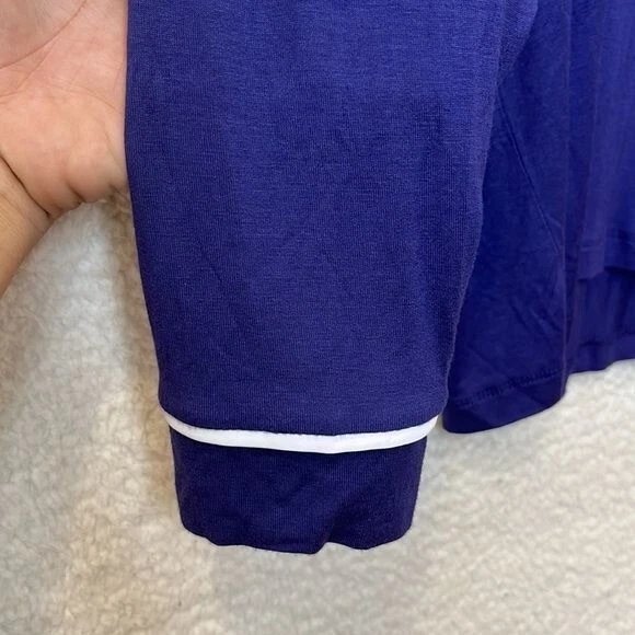 Nuevo con etiquetas Pijama Top Felina Mujer Suave Azul Elastizado Cuello Tubería PEQUEÑO Foto 3 de 4