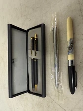 Lot of 3 Vintage Eversharp Ballpoint Pens – Black & Gold – In Original Boxes