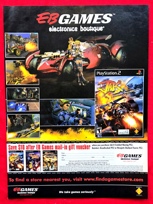 RARE! 2005 EB Electronics Boutique JAK PlayStation 2 Video Game Promo Print AD
