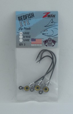 Zman REJH18-04PK3 Redfish Eye Jigheadz 1/8 Oz 4/0 Haken Farbe Gold 3St.