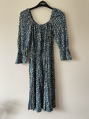 dorothy perkins grey floral dress Garden Square Neck Dress, Size 8 green 1940s dress