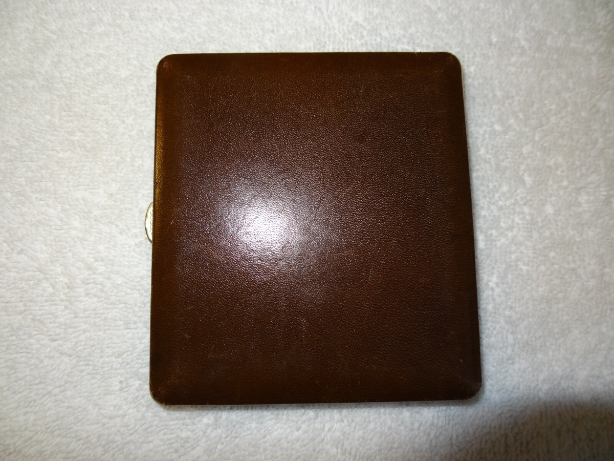 Dunhill Cigarette Case / Holder Brown Leather - Made In