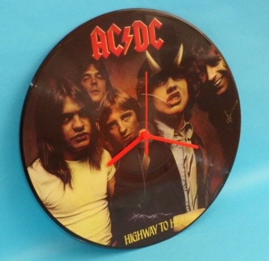 AC/DC CLOCK AC DC Upcycled Vinyl Record Picture Disc Highway To Hell SN12P082 12 - Image 2 of 4