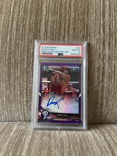 DARICK HALL 2018 1st Bowman Chrome AUTO Purple Refractor #/250 PSA 10 Gem Mint