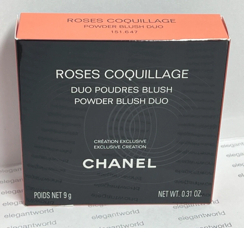 CHANEL ROSES COQUILLAGE POWDER BLUSH DUO, NIB LIMITED EDITION - Image 3 of 4