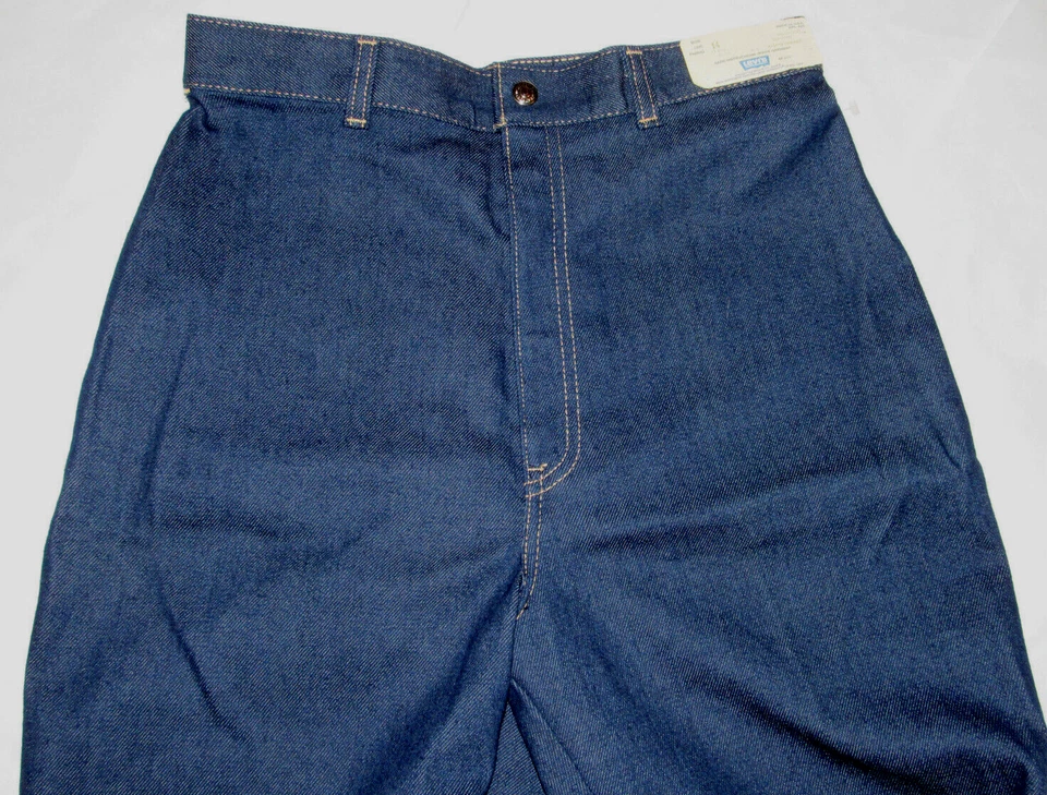 JEANS JEANS AZUL FEMININO VINTAGE 1978 NÃO USADO LEVI'S! ABA AZUL! ALGODÃO/NYLON! 14 - Imagem 4 de 4