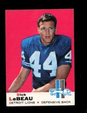 1969 TOPPS #76 DICK LEBEAU VGEX LIONS HOF NICELY CENTERED *X65489