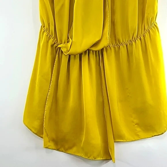 Zara Basic Yellow Sleeveless Flowy Polyester Care… - image 4