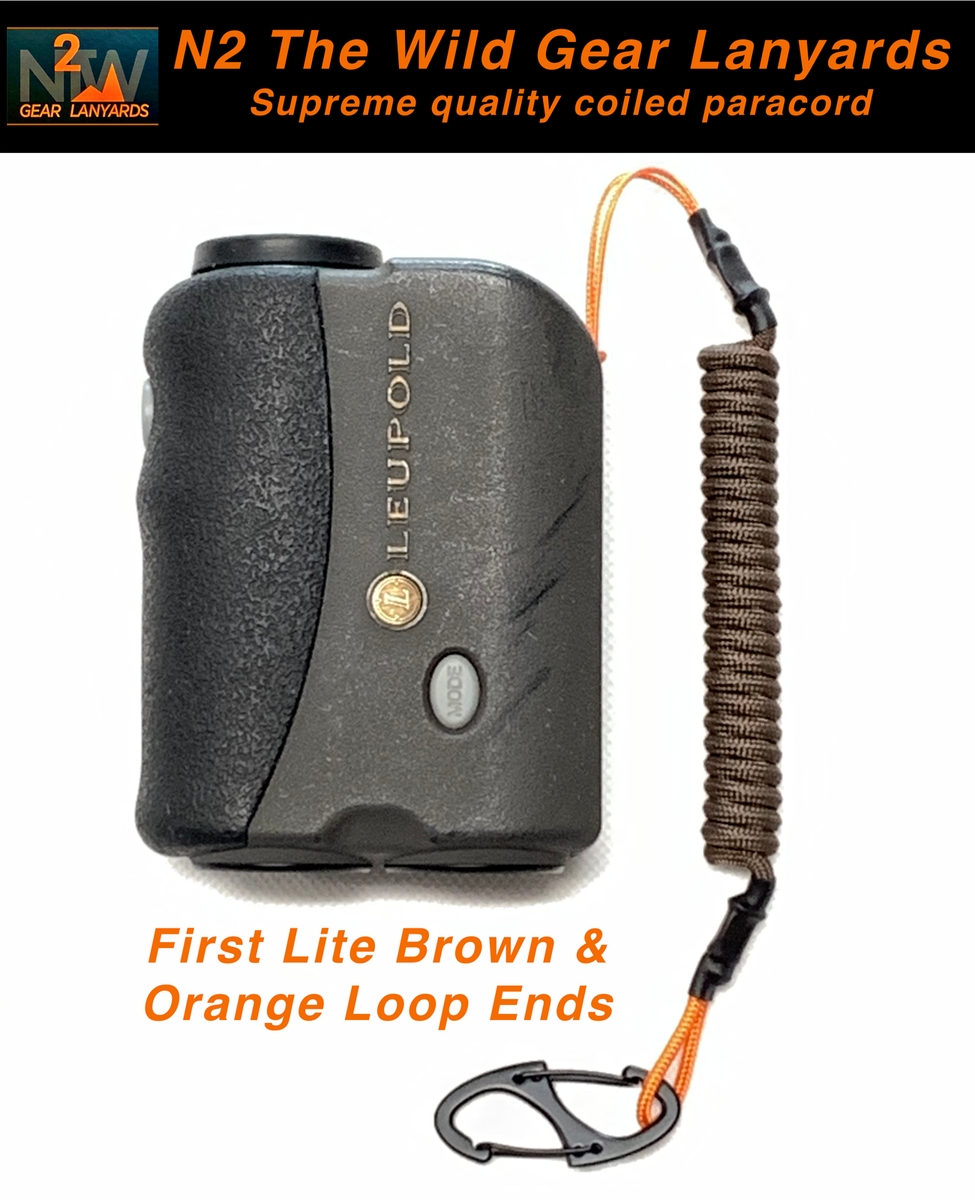 N2 The Wild Gear Lanyards First Lite Brown & Orange Rangefinder