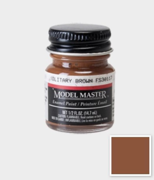 Testors 170109 Fs30117 Military Brown Enamel Paint 1/2 Oz. Flat