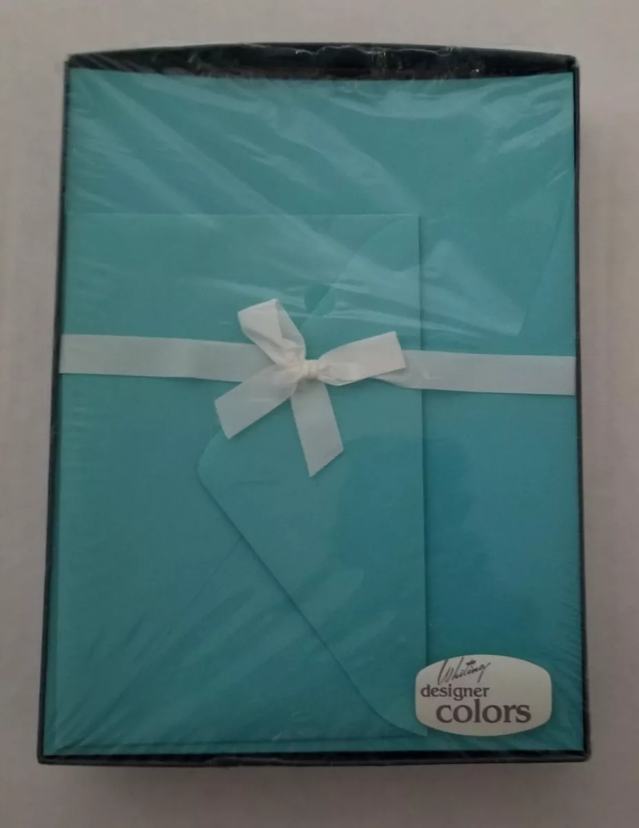Vintage Whiting Designer Colors Stationary Light Blue 24 Sheets 20 Envelopes NEW