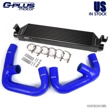 Fit For Volkswagen Golf R GTI MK7 Upgrade Twin Intercooler + Hose Kit Blue