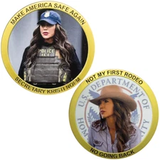EL18-3 Secretary Kristi Noem not Mayorkas Patron Saint Challenge Coin