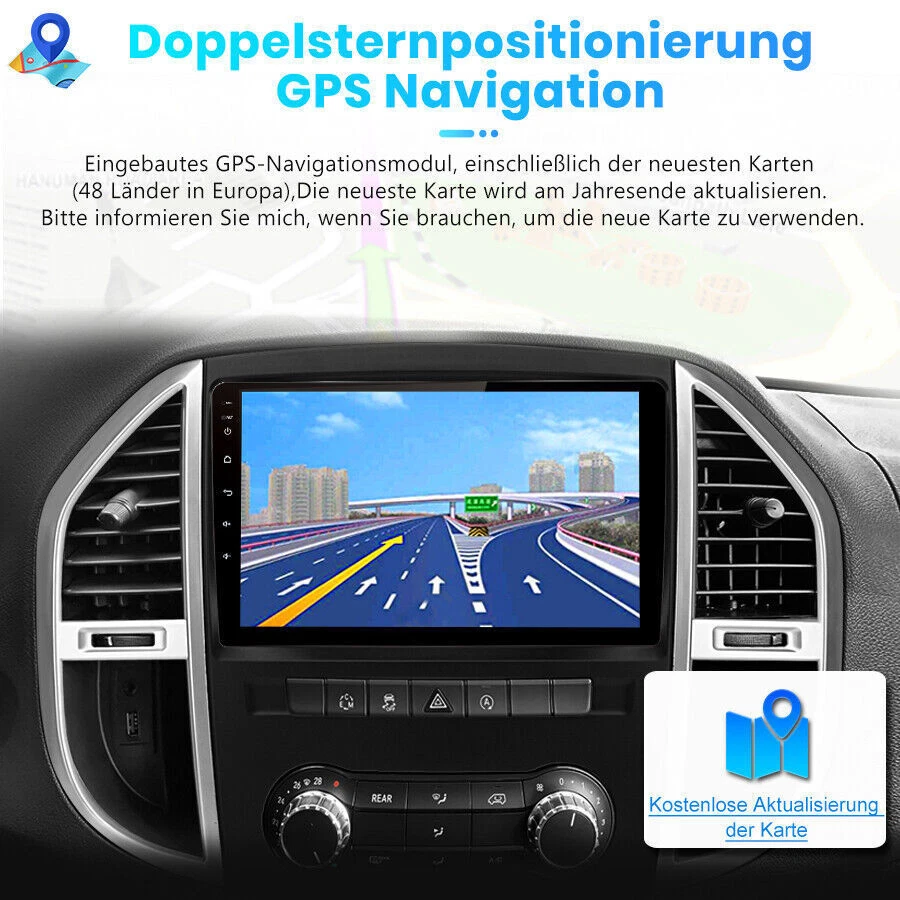 DAB+ Autoradio Für Mercedes Benz Vito W447 2014-2020 GPS Navi Android 12 CarPlay - Bild 3 von 4