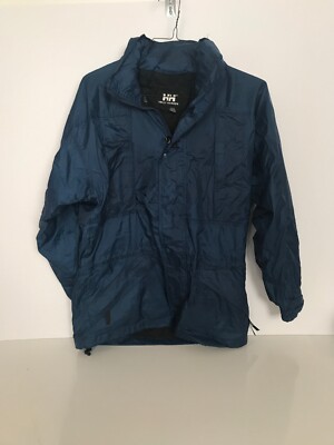 Helly Hansen Men s Blue Full Zip Jacket w/Hood Small men Vintage Windbreaker
