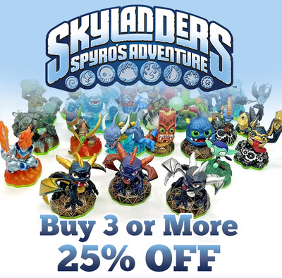 Skylanders Spyro's Adventure Characters buy 3 get 25% off- Free Shipping